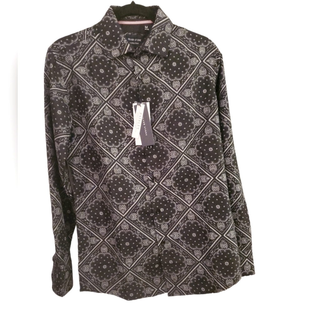 Silver Stone Paisley Collection Long sleeve button down shirt